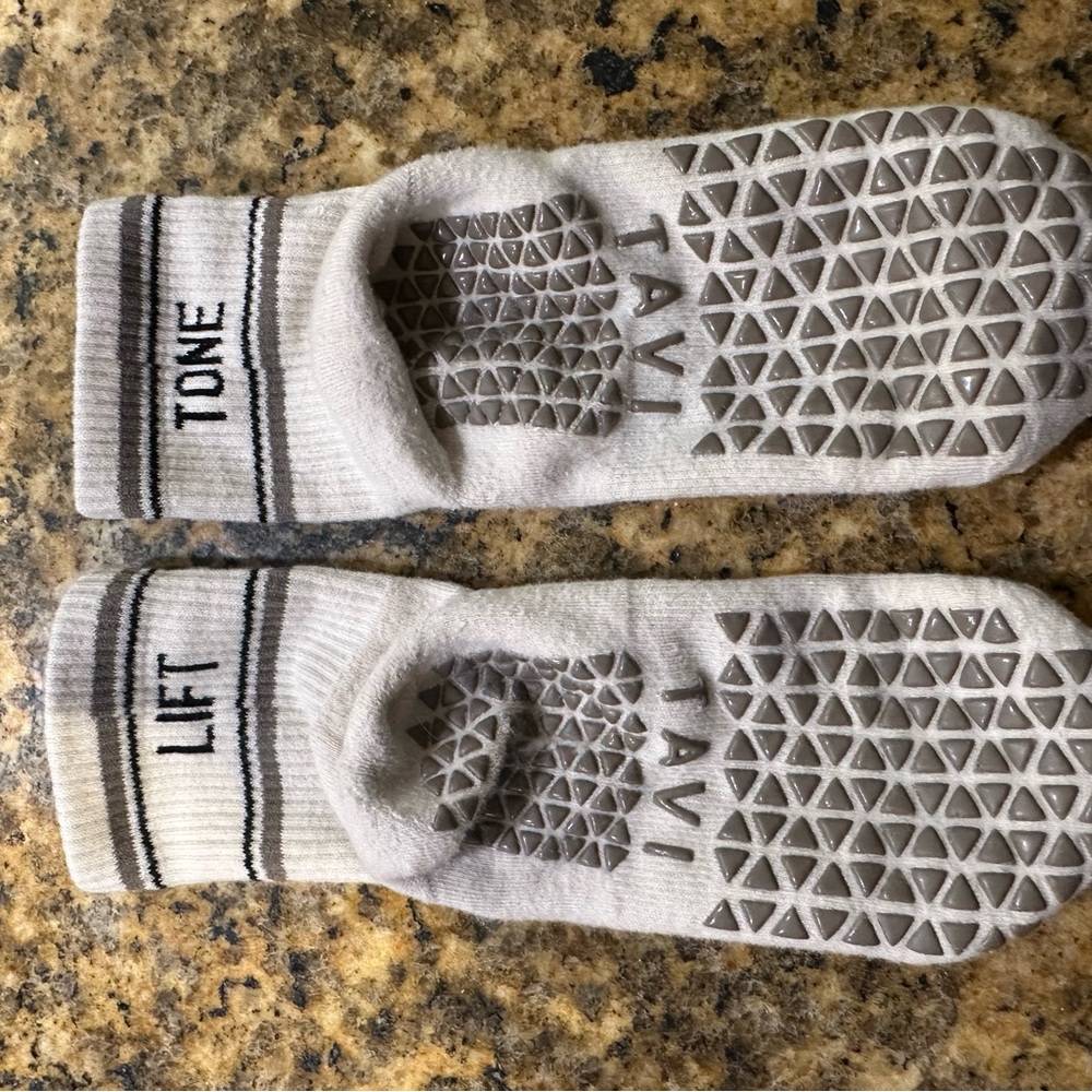 Pure Barre Tan Grip Socks!